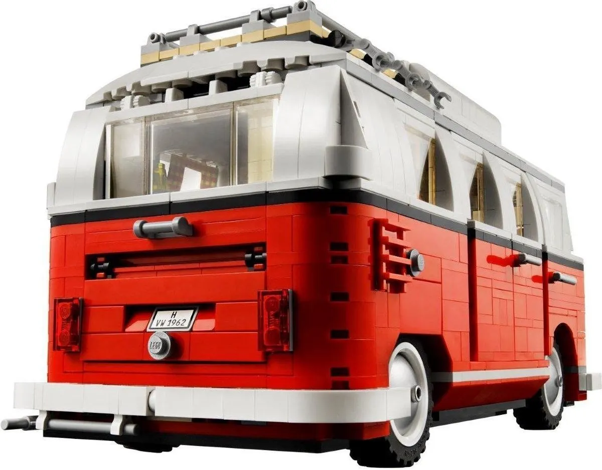 LEGO Volkswagen T1 Camper 10220 - 1332 Stukken - Rood/Wit