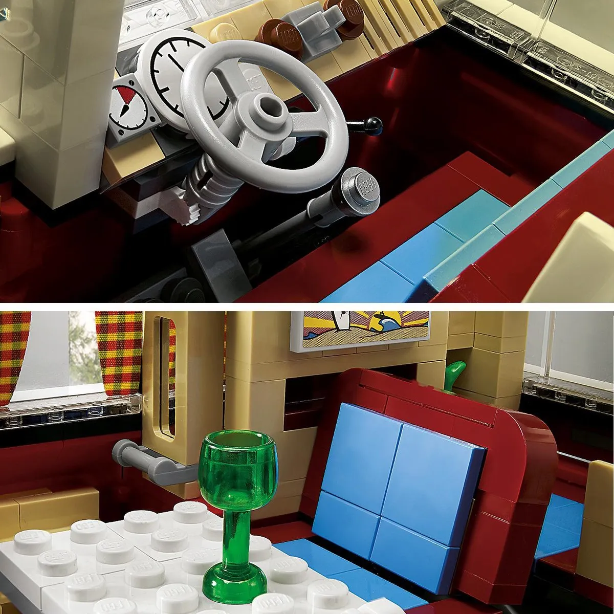LEGO Volkswagen T1 Camper 10220 - 1332 Stukken - Rood/Wit