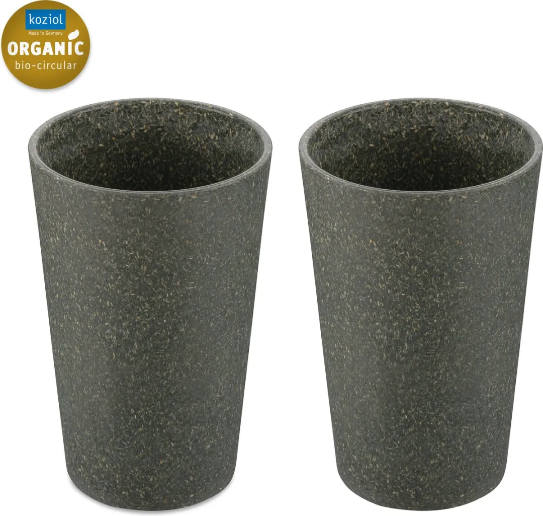 Koziol Connect Drinkbekers 350ml - 2 Stuks - Grijs