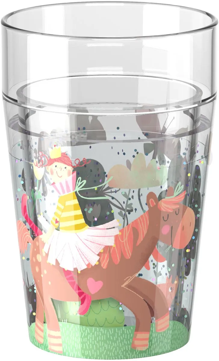 Haba Glitterbeker Prinses Rijdt Paard 150ml