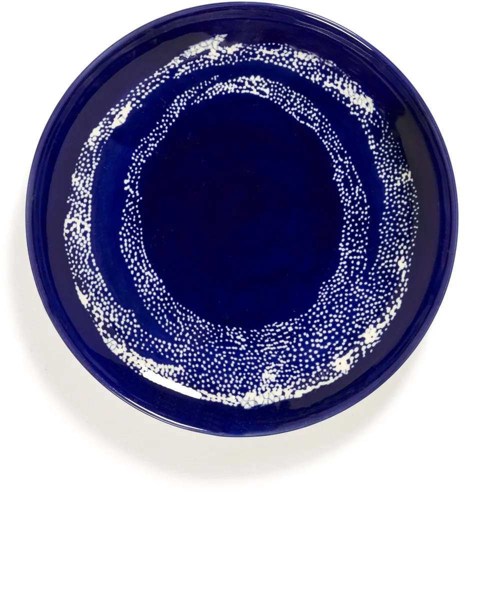 Serax Ottolenghi Feast Bord S - 19cm - Donkerblauw/Wit - 2 Stuks