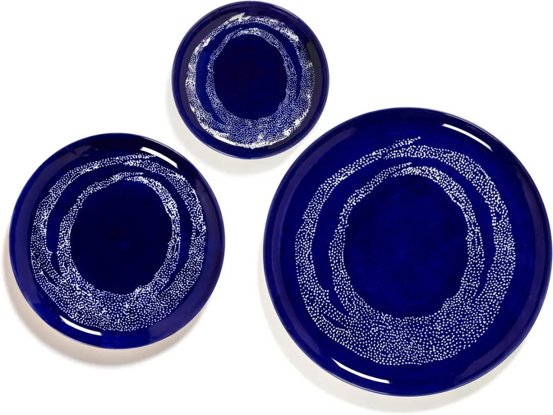 Serax Ottolenghi Feast Bord S - 19cm - Donkerblauw/Wit - 2 Stuks - afbeelding 6 van 6