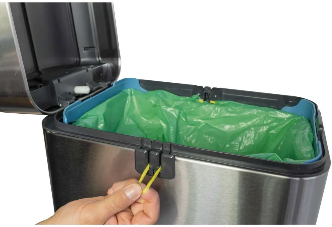MAUL MAULwing 40L Afvalemmer - Voetpedaal - 45.6x27.7x66.7cm - Zilver