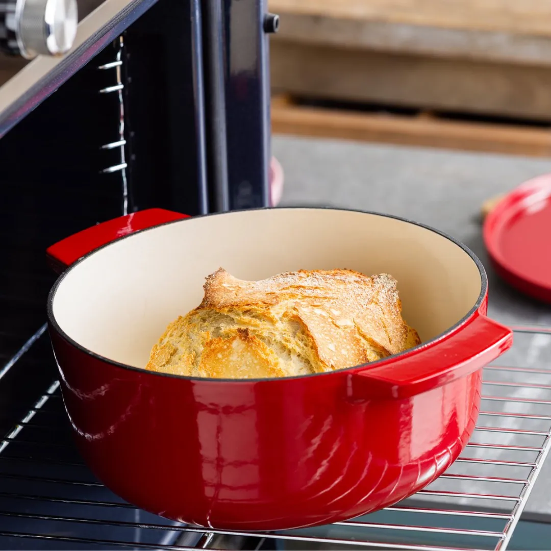 KitchenAid Braadpan 30cm - Geëmailleerd Gietijzer - Keizer Rood