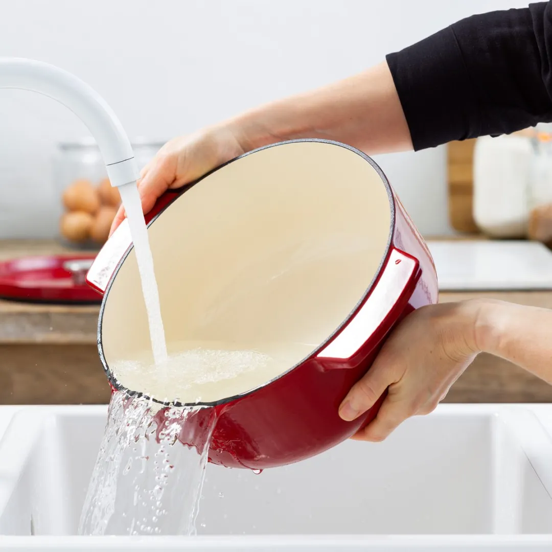 KitchenAid Braadpan 30cm - Geëmailleerd Gietijzer - Keizer Rood