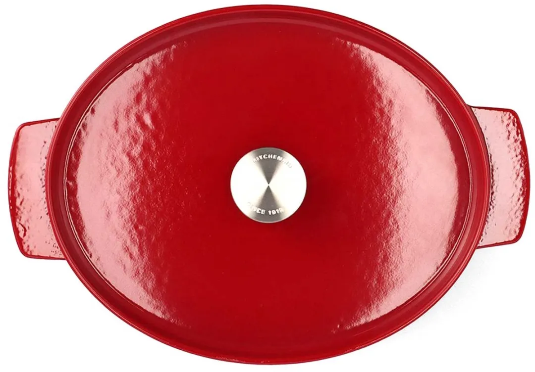 KitchenAid Braadpan 30cm - Geëmailleerd Gietijzer - Keizer Rood - afbeelding 6 van 6