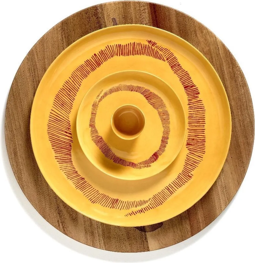 Serax Ottolenghi Feast Serveerkom B8921013G - 30cm - Geel/Zwart
