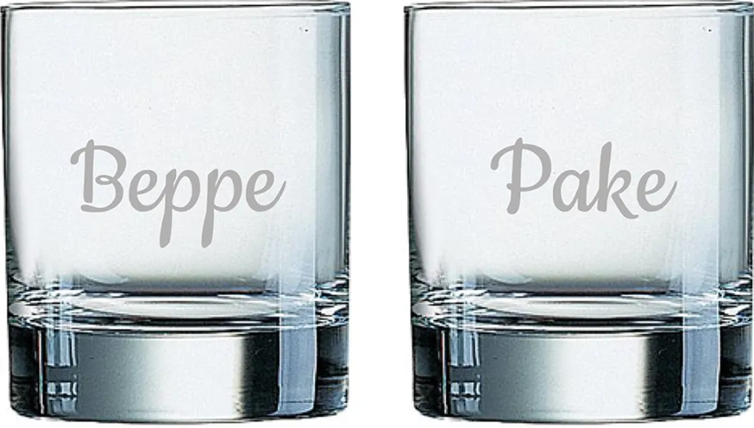 Arcoroc Pake & Beppe Gegraveerd Whiskeyglas 20cl