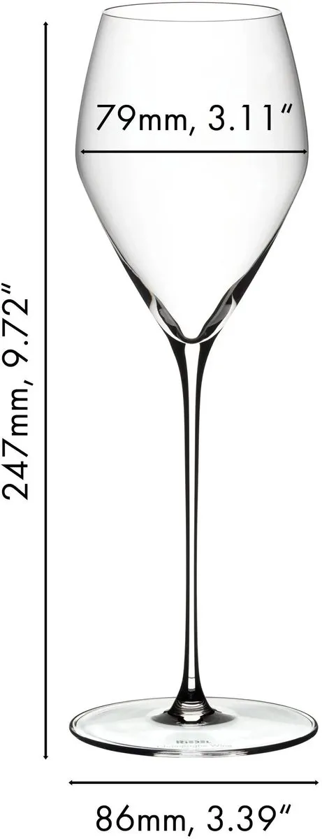 Riedel Veloce Champagneglas Set - 4 Stuks - 570ml - Transparant