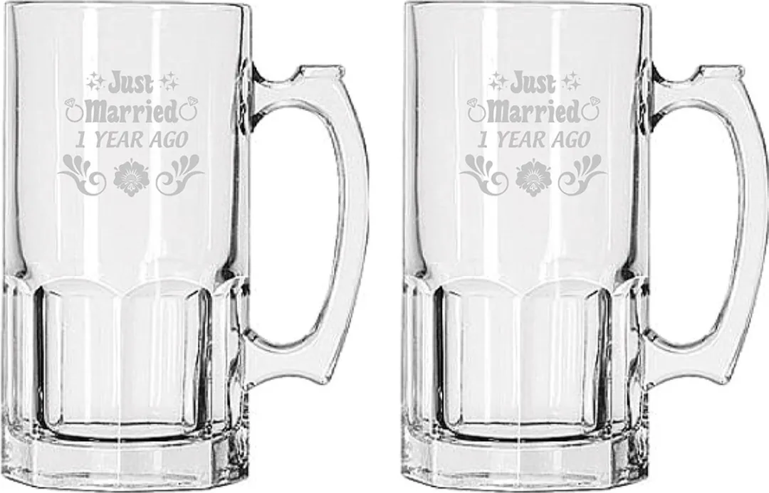 Libbey Just Married Bierpullen 1L