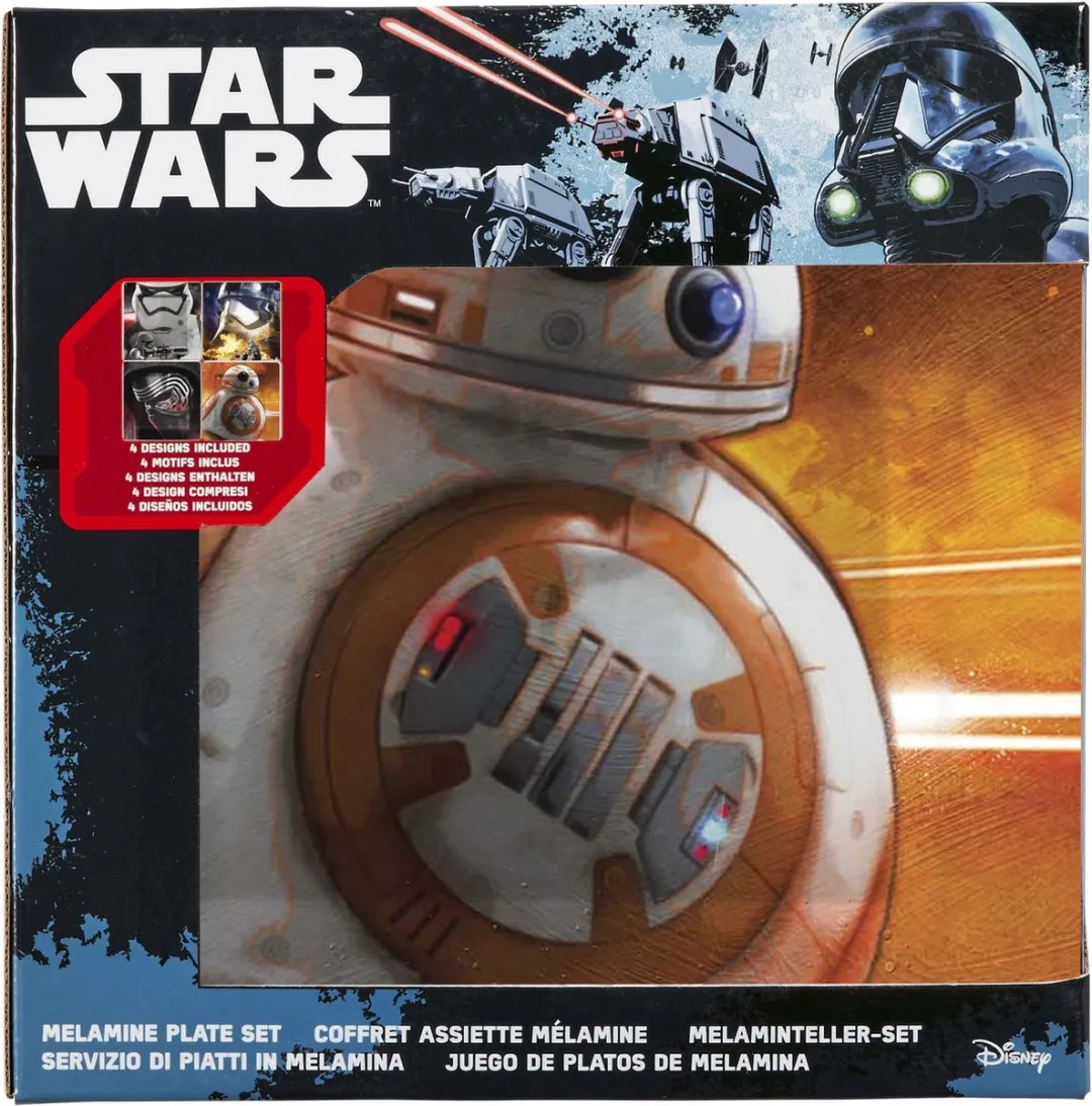 Funko Star Wars Melamine Bord 4-Set - Ø20cm - Veelkleurig