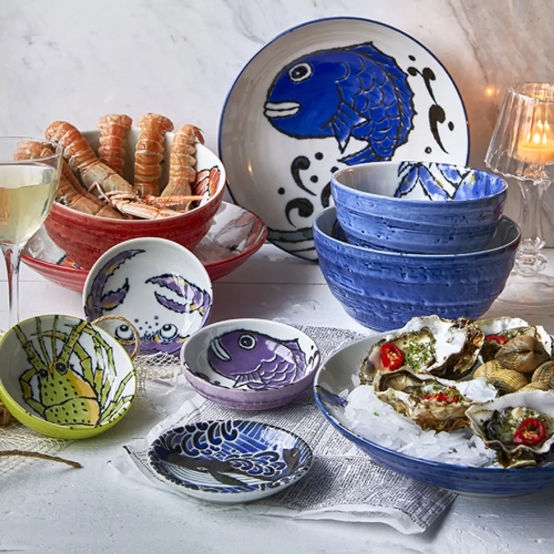 Tokyo Design Studio Seafood Tapasschaal Blauw 150ml