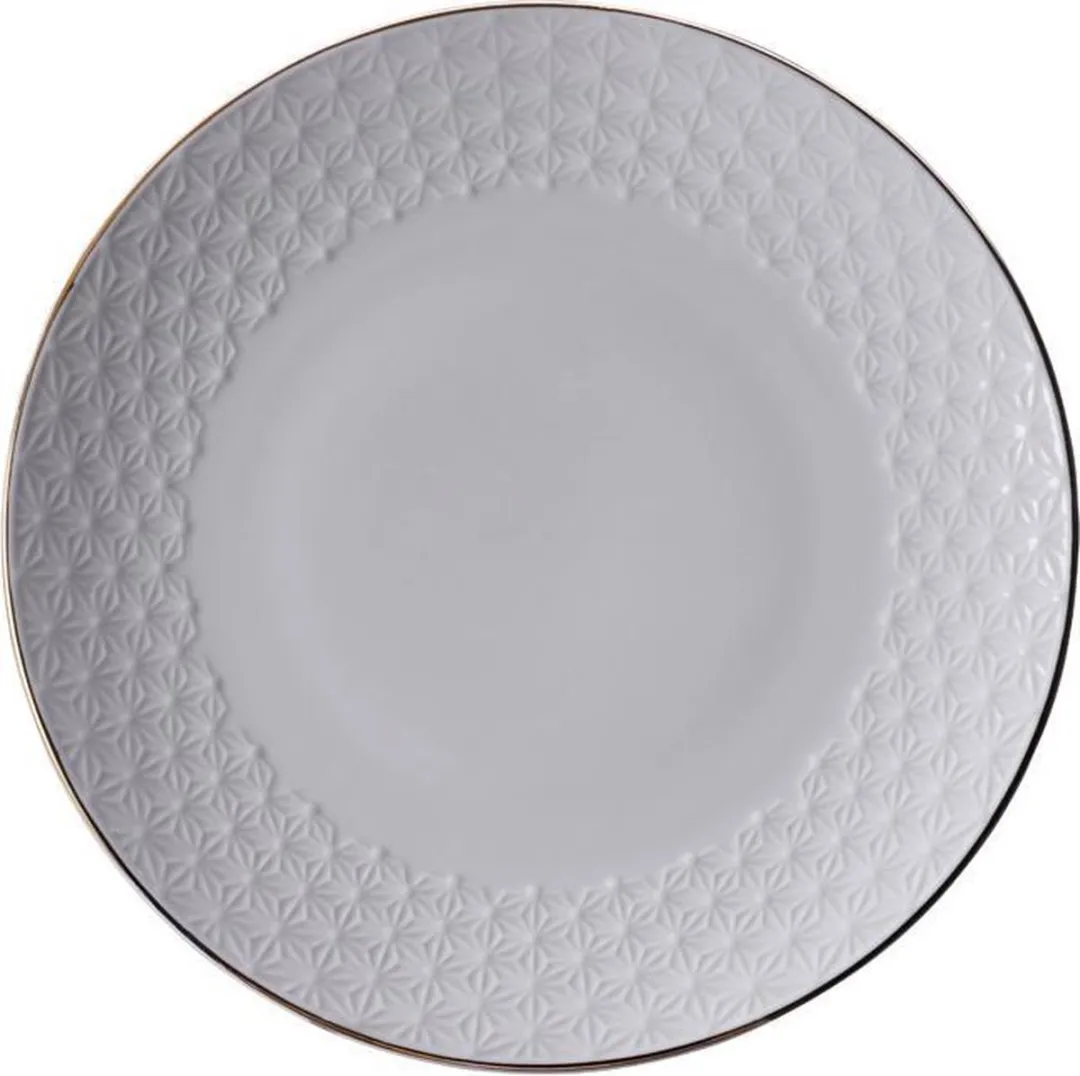 Tokyo Design Studio Nippon White Gold Rim Plate 27.5cm