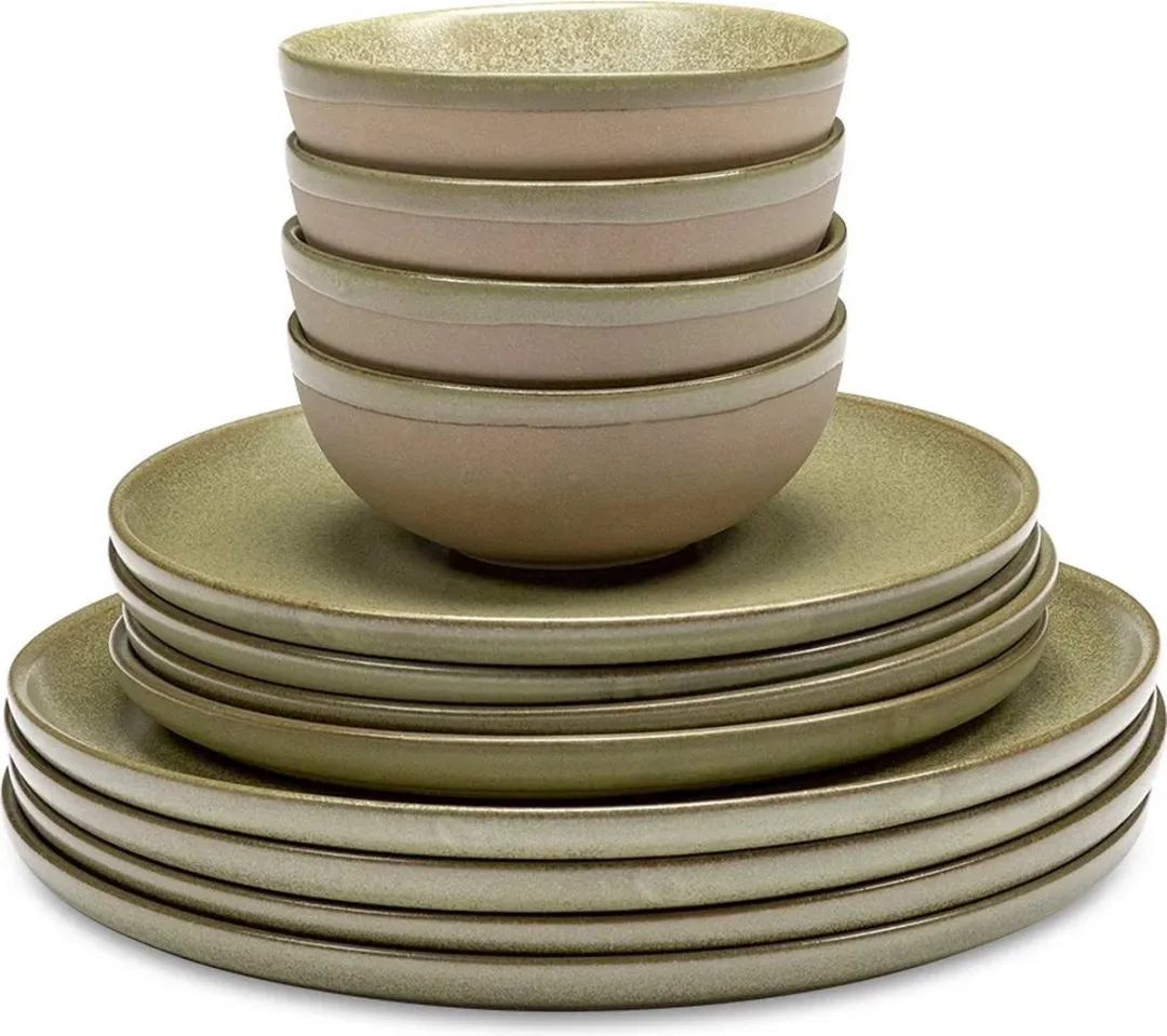 Serax Sergio Herman Surface Serviesset Camogroen 12-delig