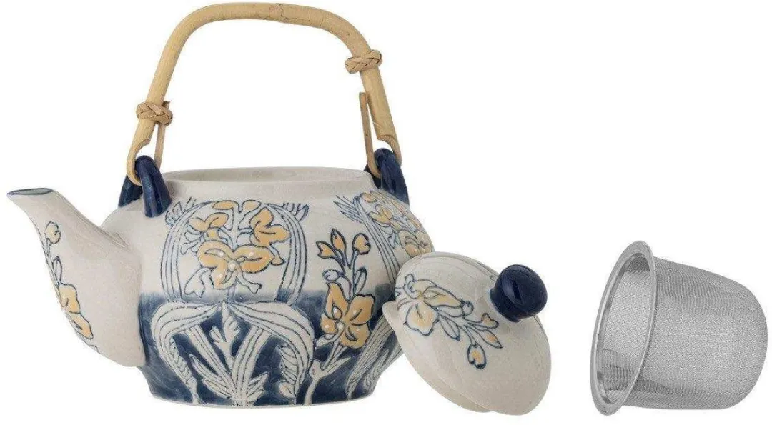 Bloomingville Myah Theepot - 800ml - Blauw