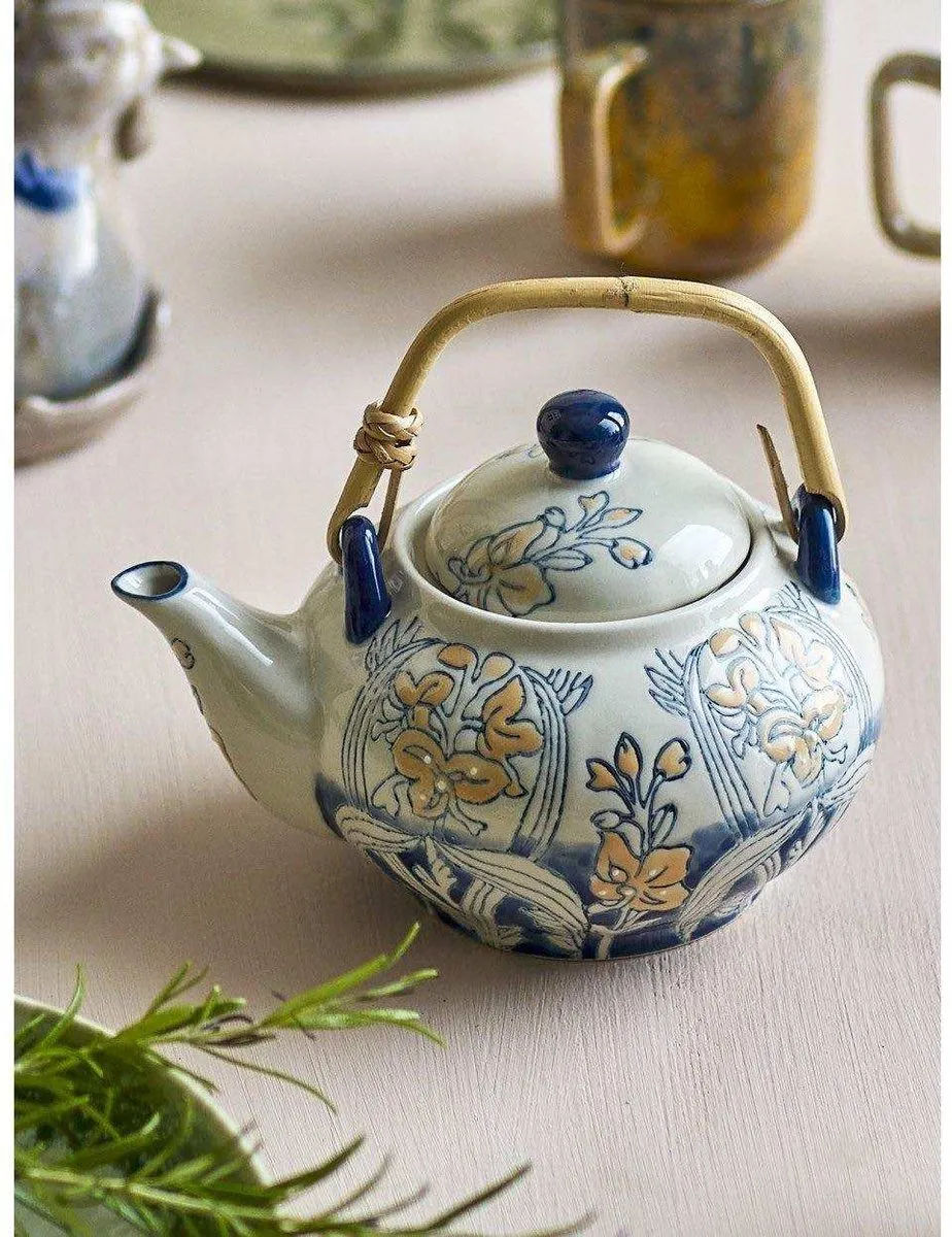 Bloomingville Myah Theepot - 800ml - Blauw