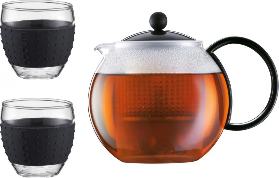 Bodum Assam Theeset - 1 l - Glas - Zwart