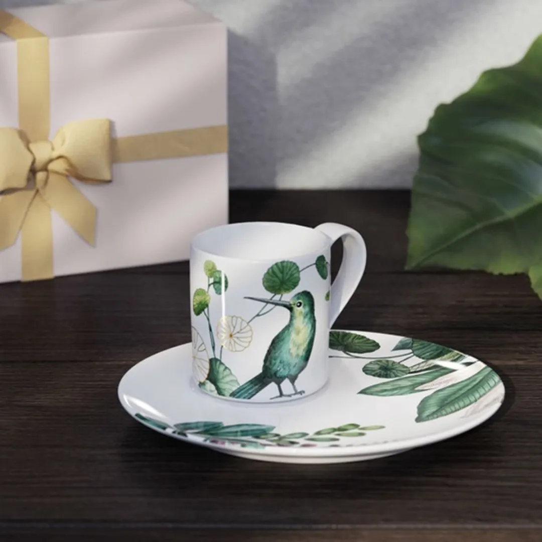 Villeroy & Boch Avarua Espressoschotel 14,5cm - Groen/Wit