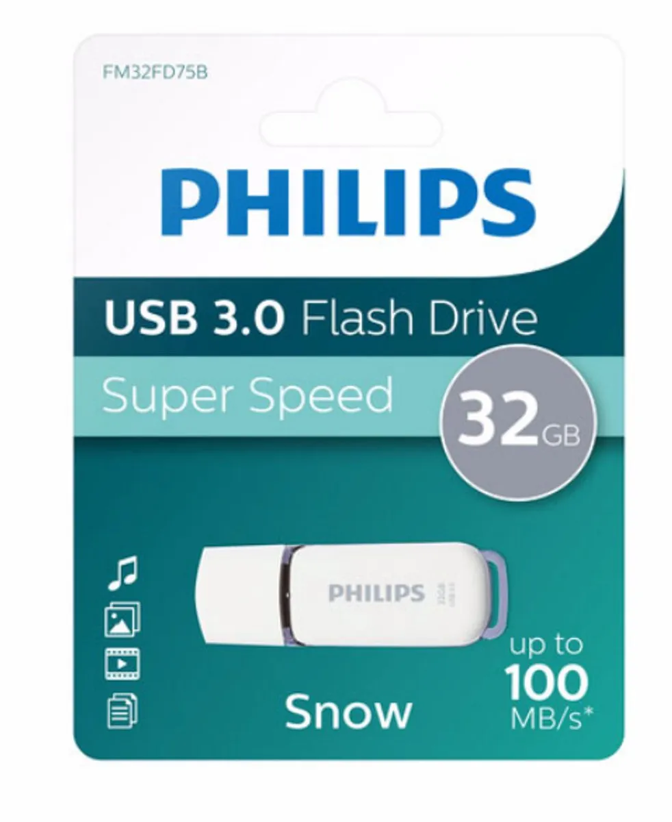 Philips FM32FD75B USB-Stick 32GB - Snow Grijs