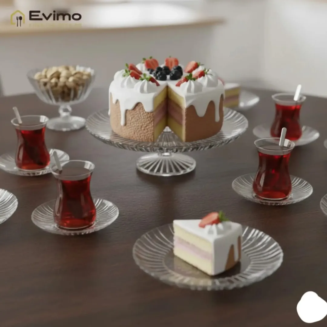 Pasabahce Aurora Cake Set 20-delig - Transparant