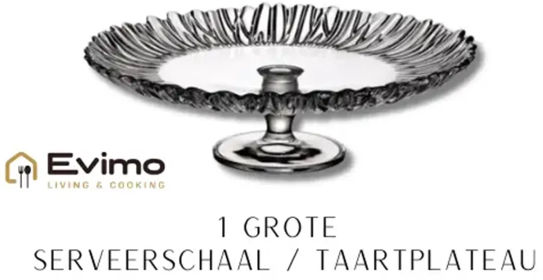 Pasabahce Aurora Cake Set 20-delig - Transparant