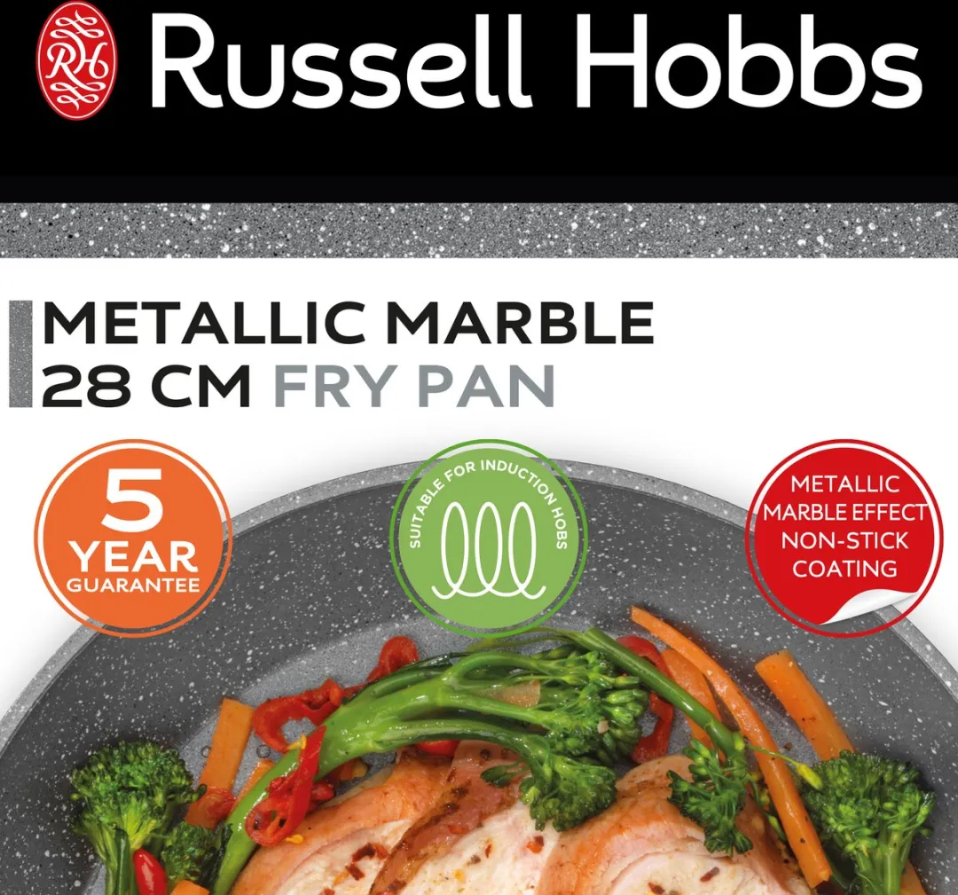 Russell Hobbs Metallic Marble Koekenpan 28cm - Zwart
