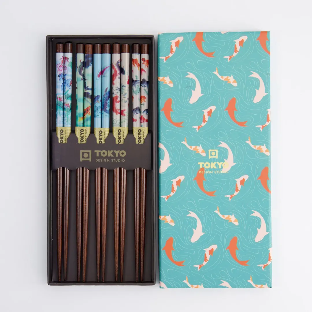 Tokyo Design Studio Lichtblauw Eetstokjes 22,5cm - 5 Paar