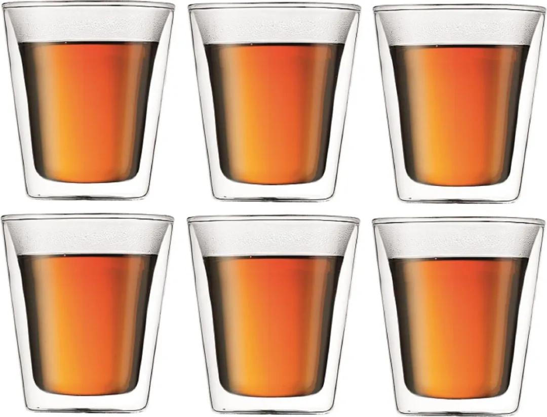 Bodum Dubbelwandige Glazen Canteen 100 ml - 6 Stuks