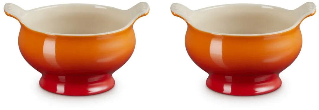 Le Creuset Soepkommen Oranjerood - 2 Stuks 0,60L