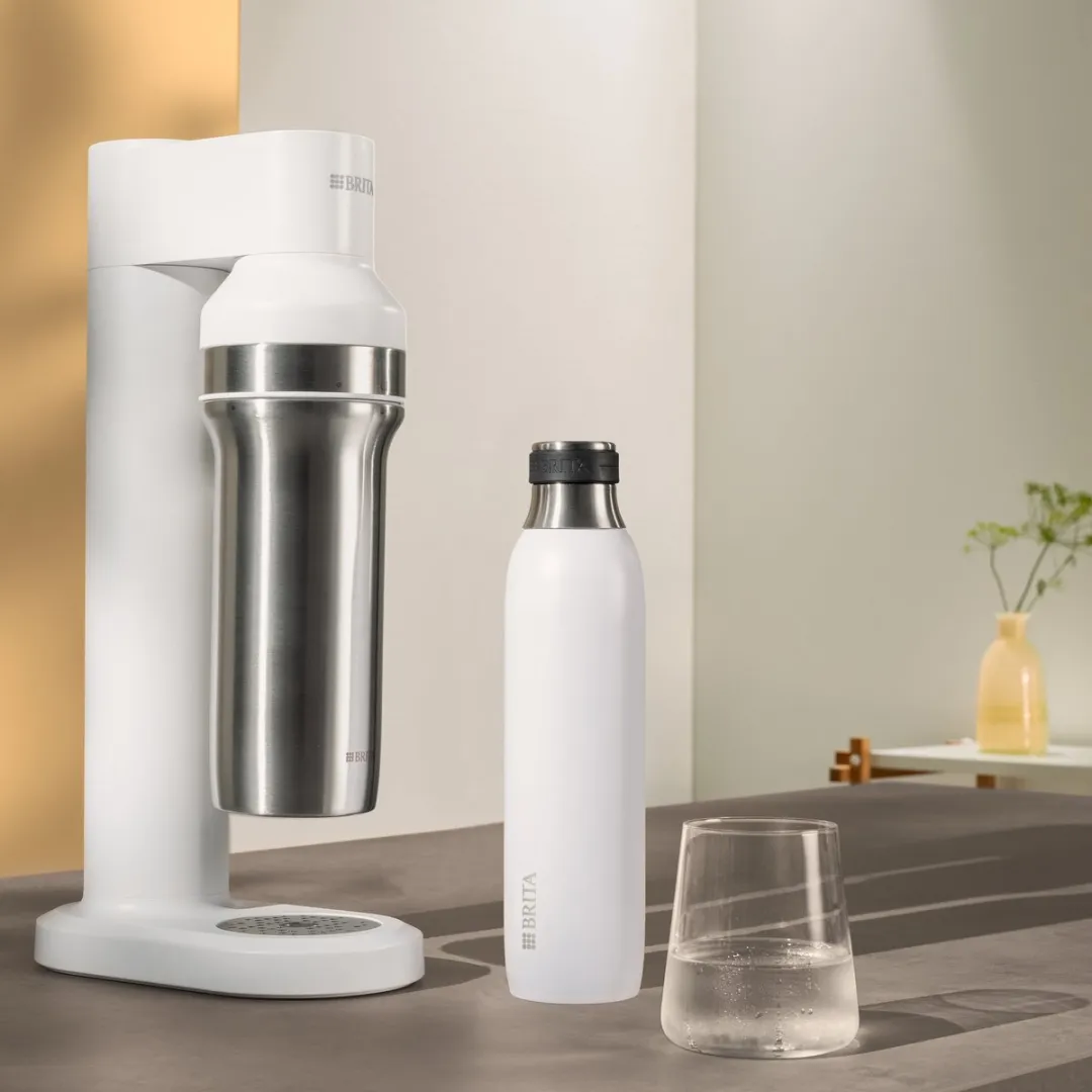 BRITA SodaTRIO Roestvrijstalen Fles 0,65L - Wit