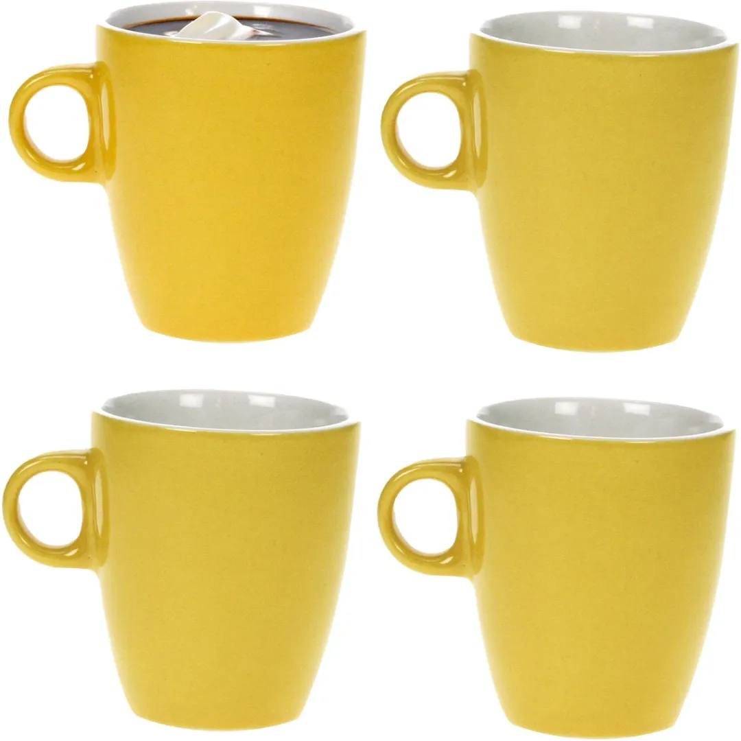 Cosy&Trendy Koffiekopjes Geel 190ml - Keramiek