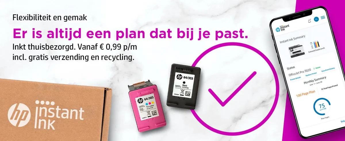 HP 903 & 903XL Inktcartridges - 2x Zwart XL + Kleur - o.a. OfficeJet Pro 6970