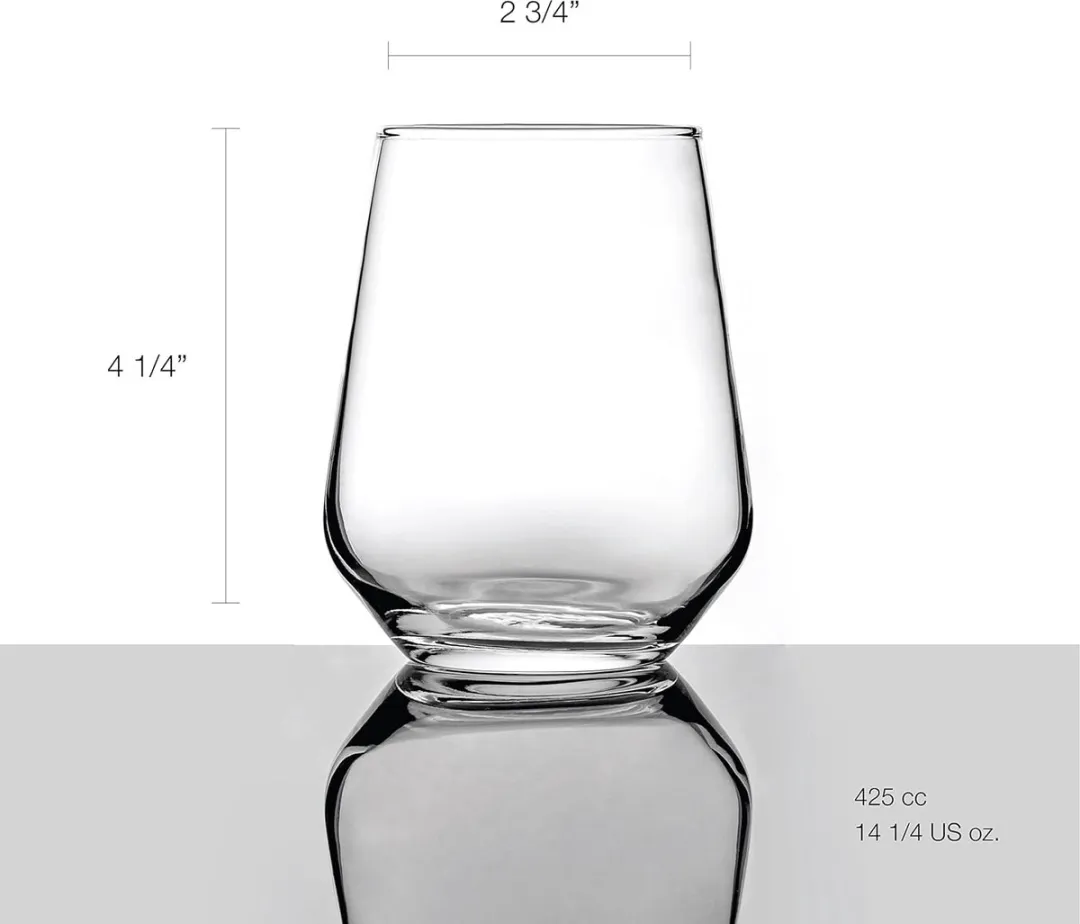 Pasabahce Allegra Wijnglazen Set 6 Stuks - 425ml - Transparant