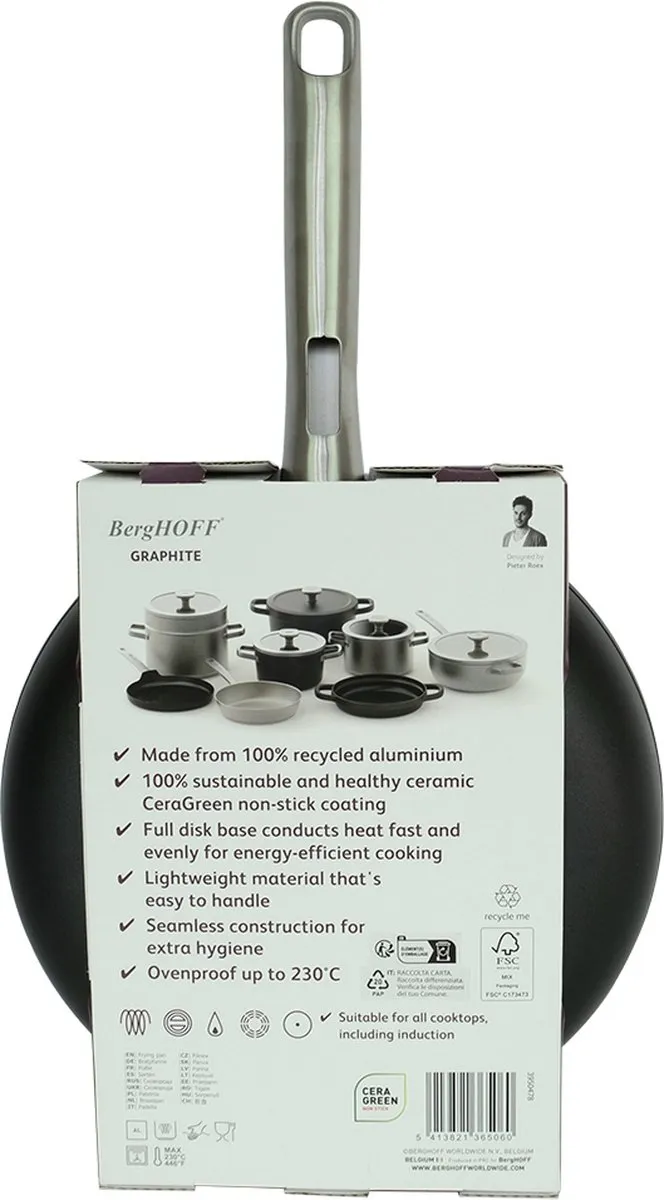 BergHOFF LEO Braadpan 24cm - Zwart - afbeelding 6 van 6