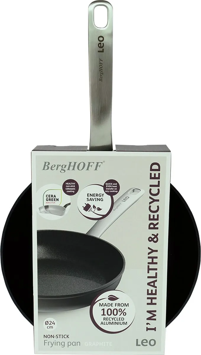 LEO Braadpan antikleef Graphite - Ø 24cm - Zwart - PFAS-vrij