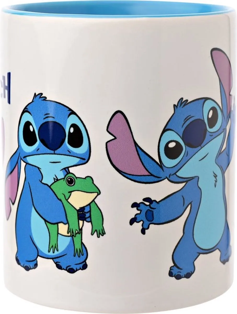 Disney Classic Stitch Beker 250ml - Wit Blauw