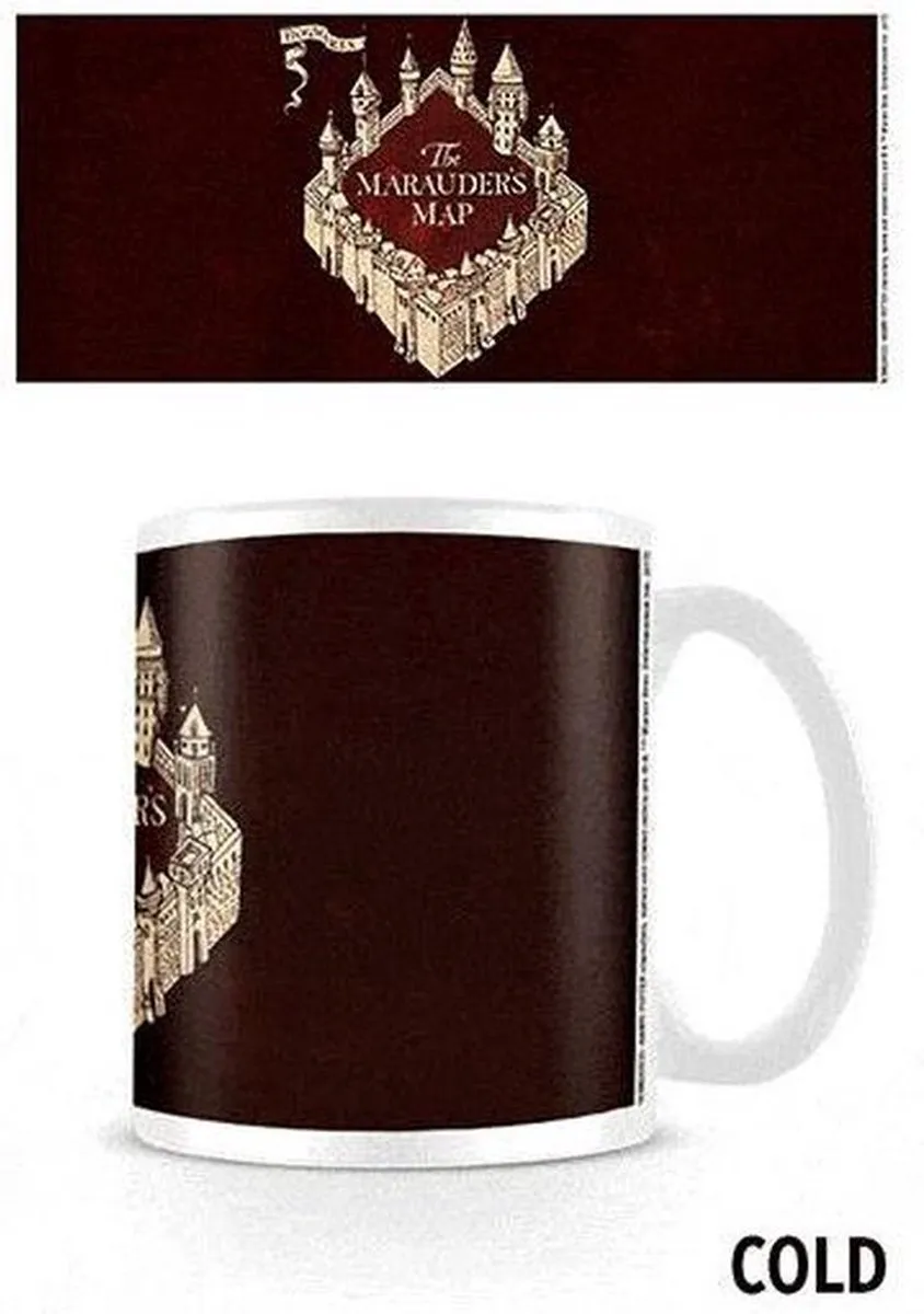 Harry Potter The Marauders Map Heat Changing Mok 340ml