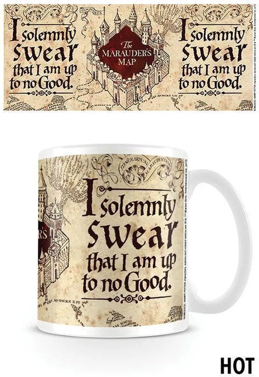 Harry Potter The Marauders Map Heat Changing Mok 340ml