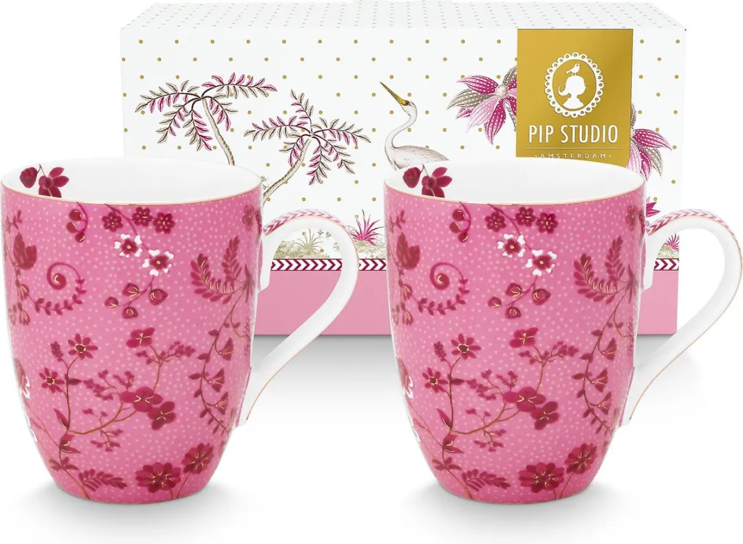Pip Studio Jolie Roze Mokken 350ml