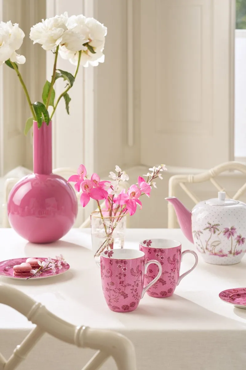 Pip Studio Jolie Roze Mokken 350ml - 2 Stuks