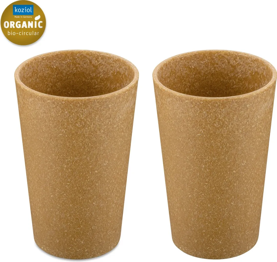 Koziol Connect Drinkbekers 350ml - 2 Stuks - Bruin