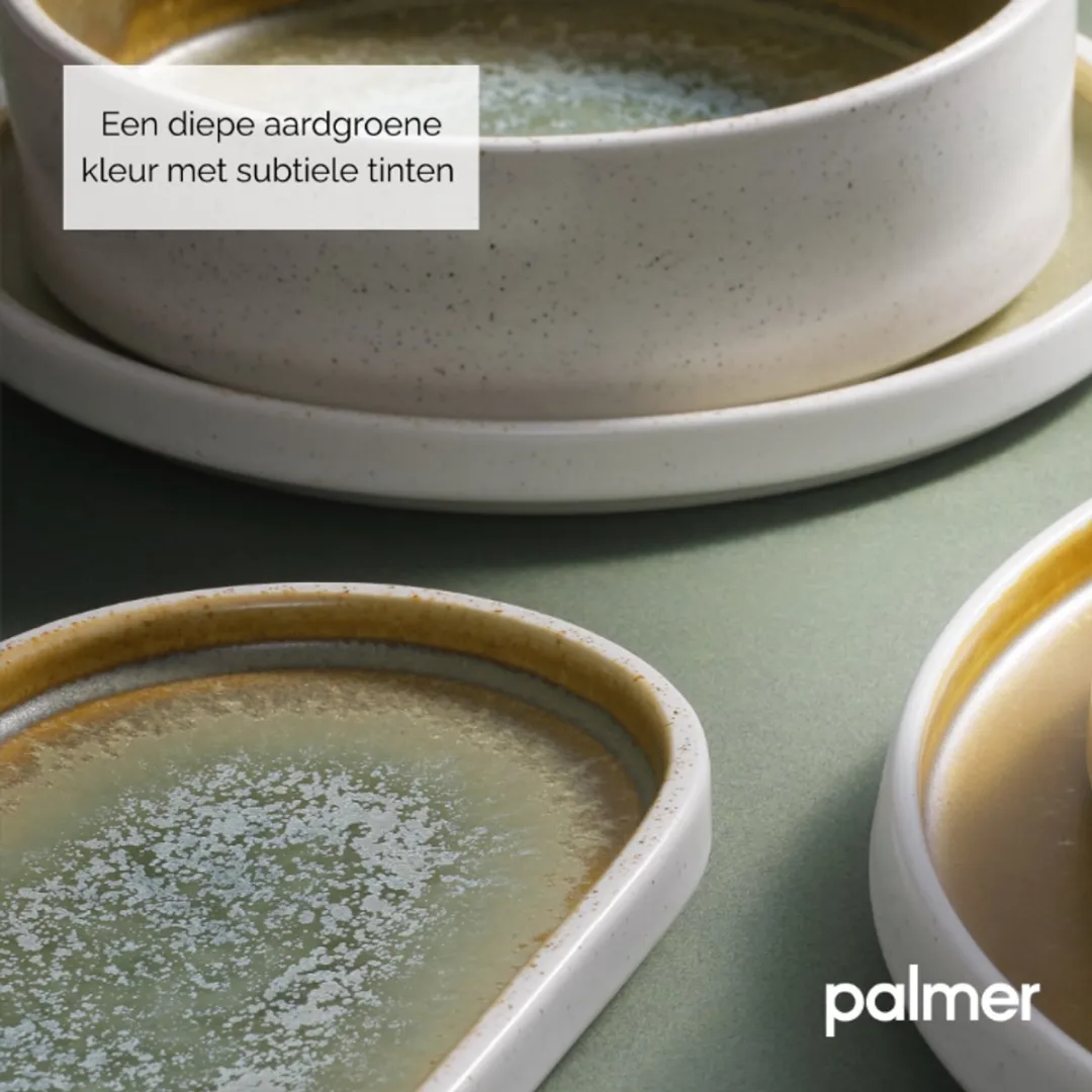 Palmer Coco Snackschaalset 5-delig - Groen - Porselein - afbeelding 6 van 6