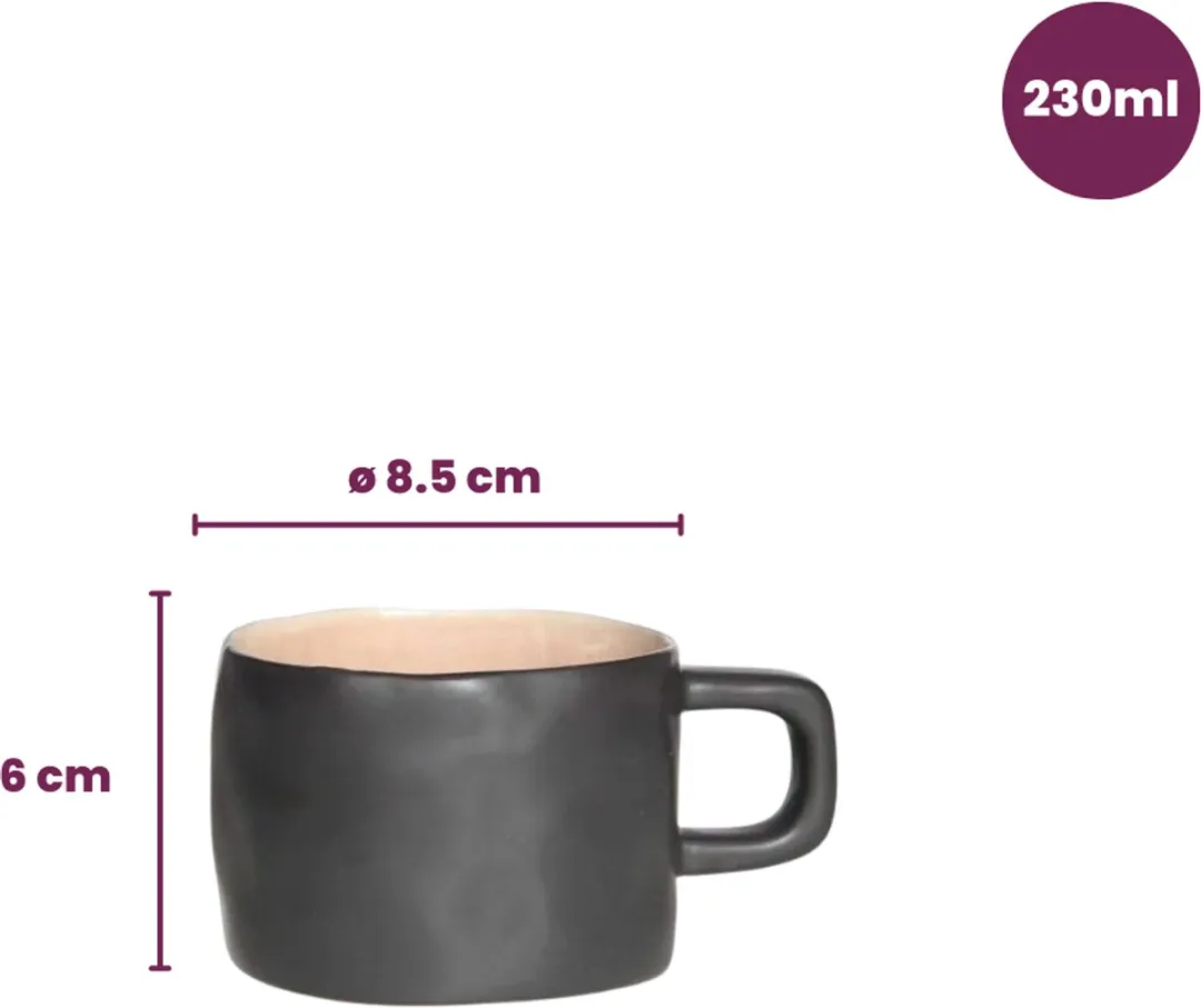 Cosy&Trendy Koffiekopje Laguna Old Rose - 4 Stuks 230ml