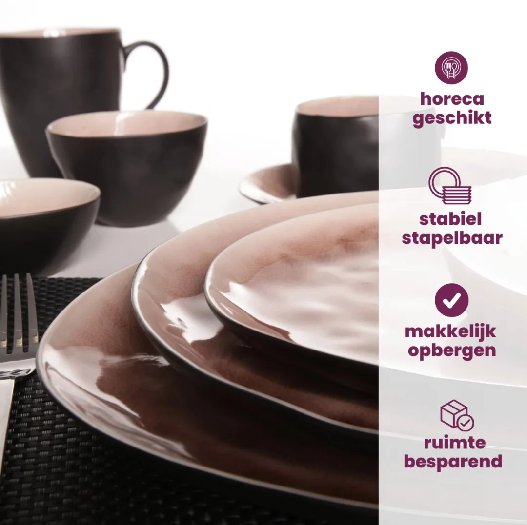 Cosy&Trendy Koffiekopje Laguna Old Rose - 4 Stuks 230ml