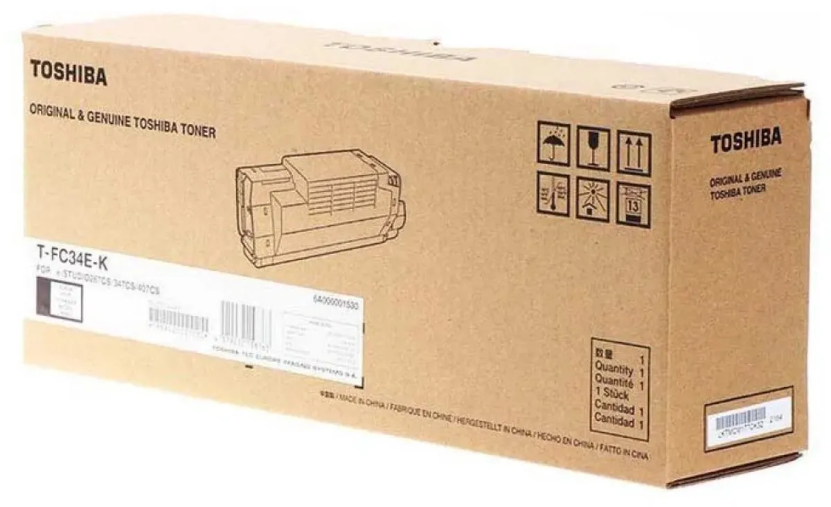 Toshiba T-FC34EK Tonercartridge - 15.000 Pagina's - Zwart