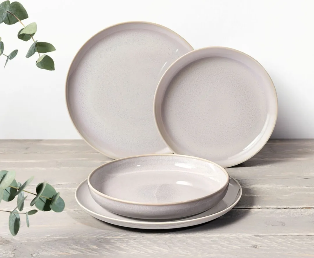 Villeroy & Boch Crafted Cotton Dinerset 4-delig - 2 Personen - Wit