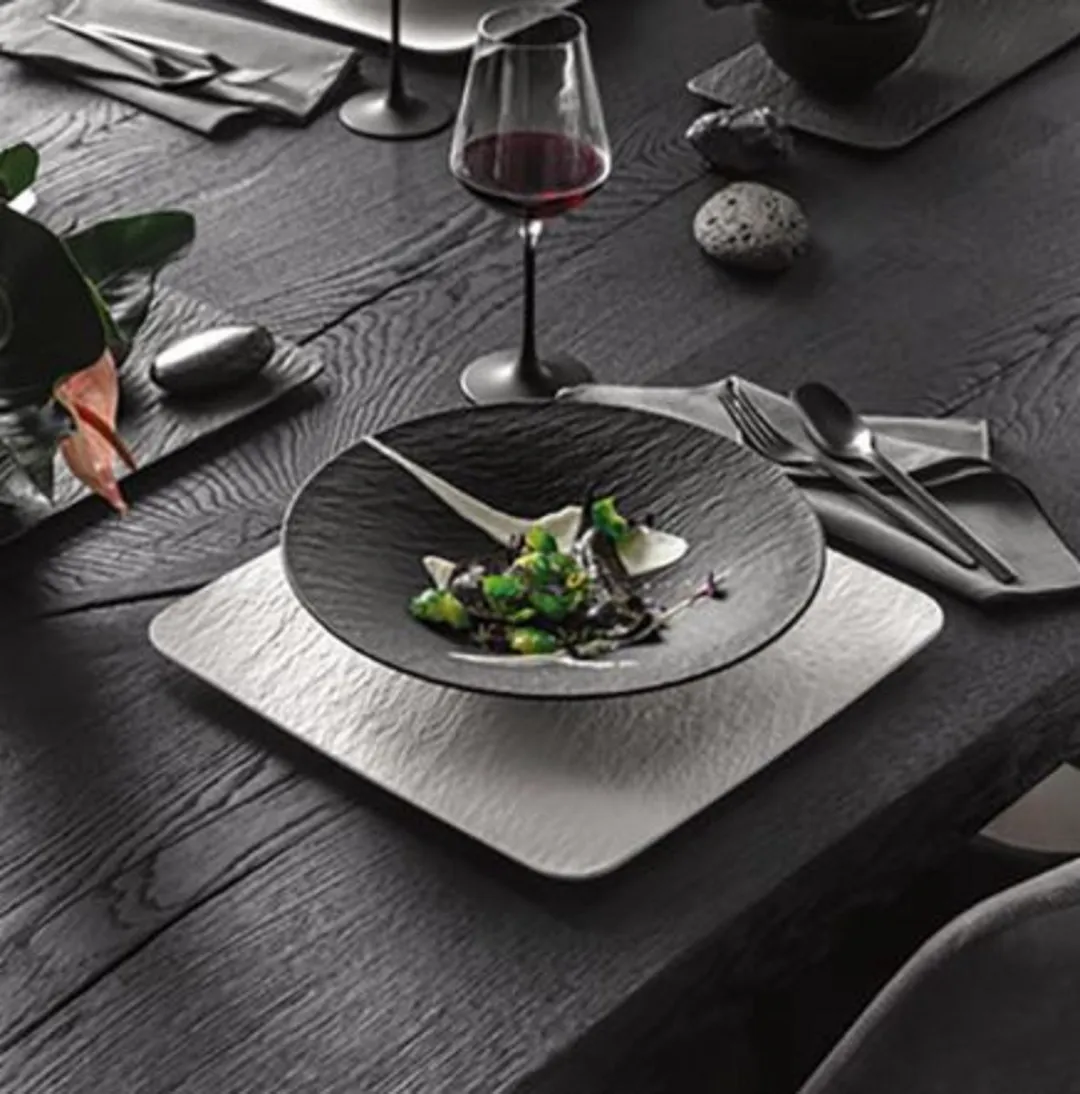 Villeroy & Boch Rock Black Diep Coupe Bord 29cm - Mat Zwart - 12 Stuks