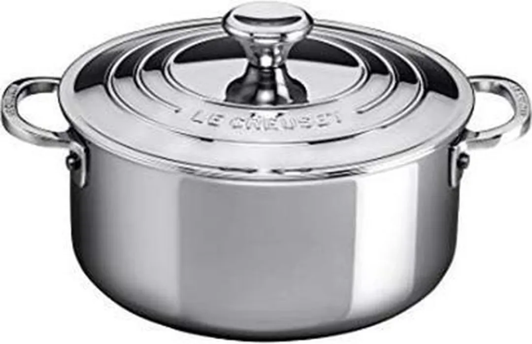Le Creuset RVS PLUS Lage Kookpan 5,3L