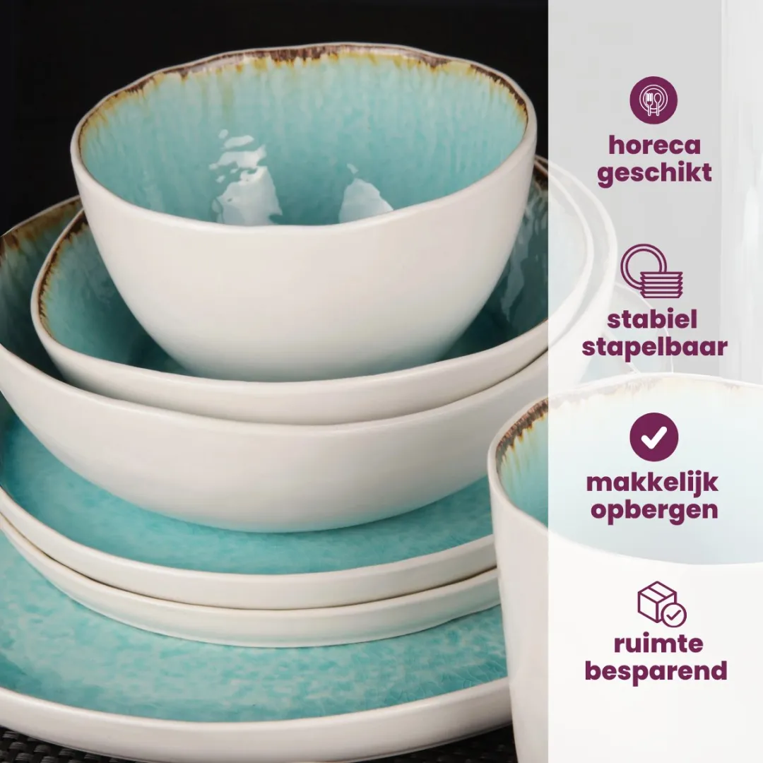 Cosy&Trendy Koffiekopjes Laguna Azzurro - 230ml - 4 Stuks
