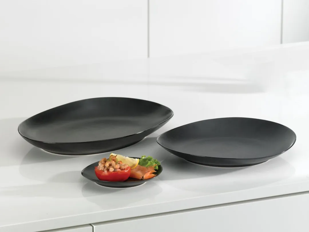 Cosy&Trendy Gebaksbordjes Vongola Black - 4 Stuks
